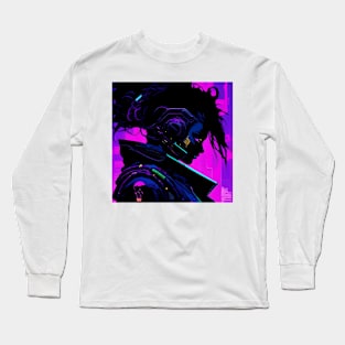 Cyberpunk girl silhouette Long Sleeve T-Shirt